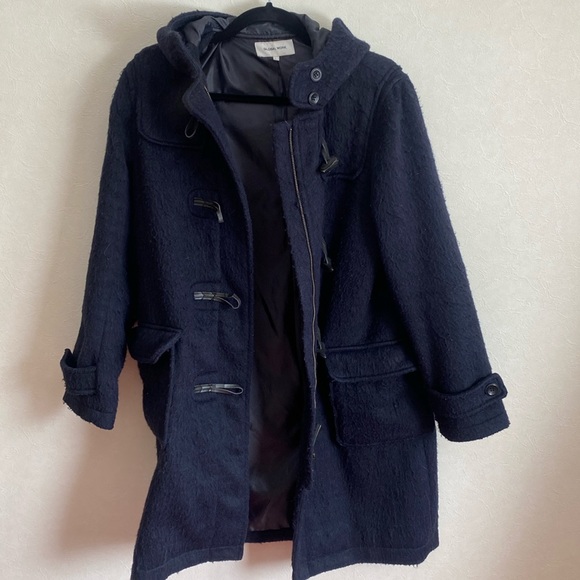 GLOBAL WORK women's fuzzy longcoat with hood - Picture 1 of 5